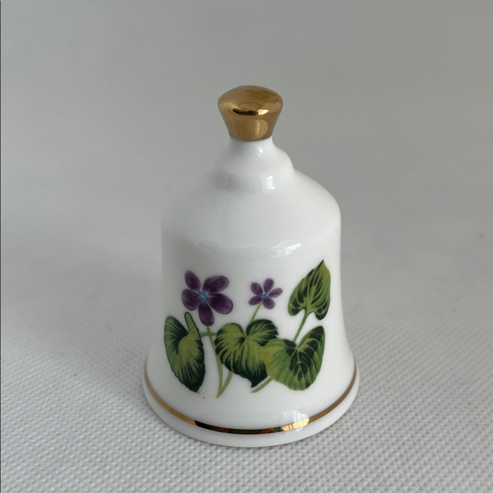 New Jersey Official State Flowers Bell Danbury Mint Bone China Purple Violet